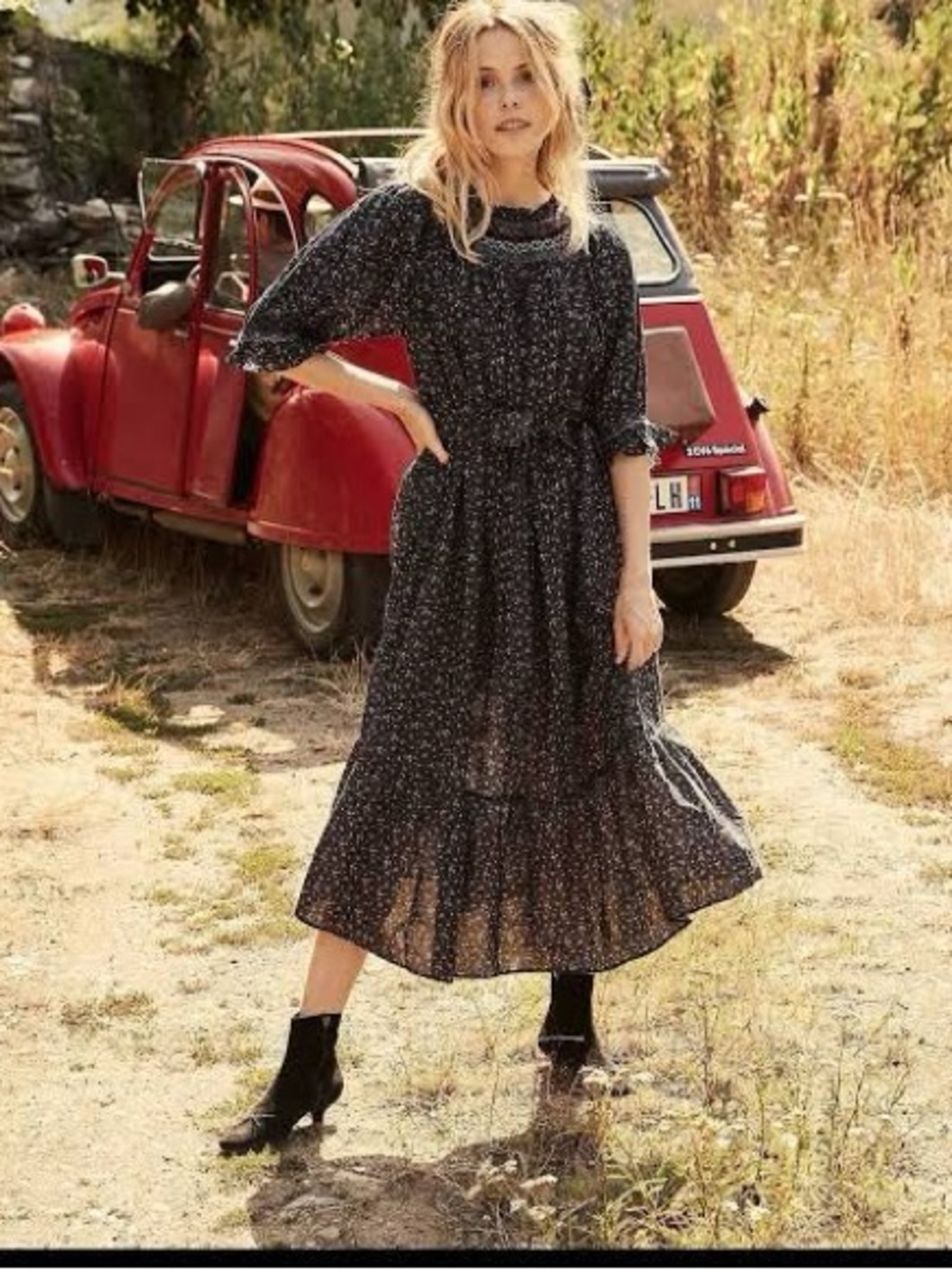 Doen Whisper dress with sash/ belt